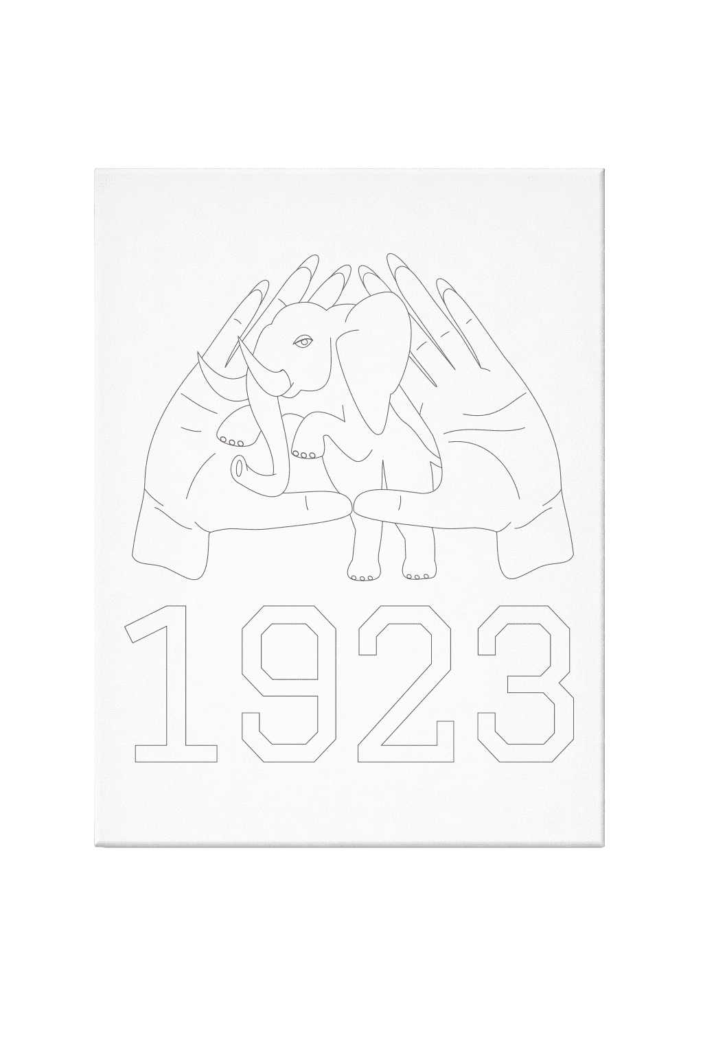 Floating paint canvas illustration